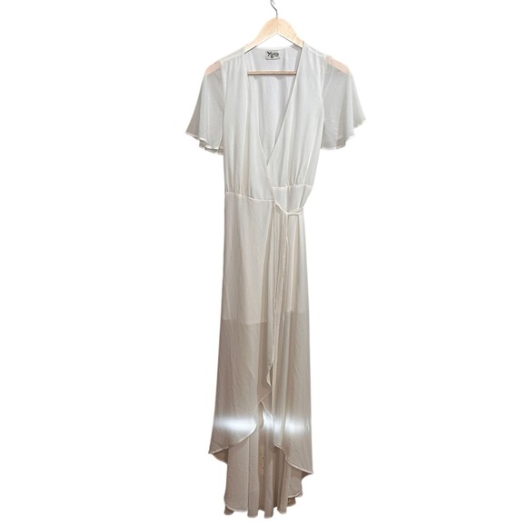 Show Me Your Mumu White Sophia Wrap Dress Size X-Small - Picture 1 of 14